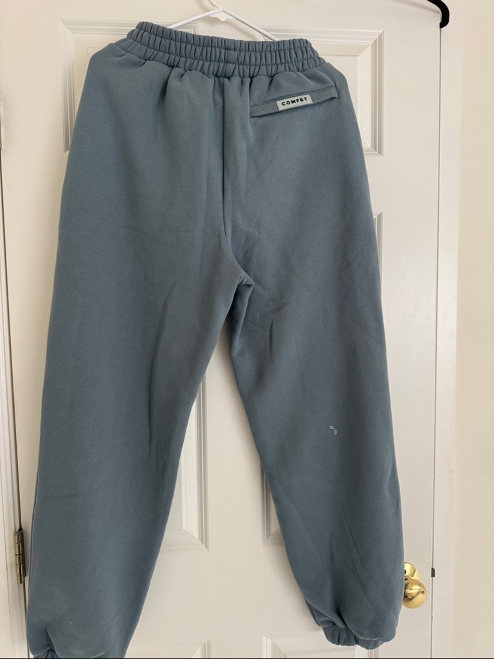 COMFRT Cozy High-Waist Slate Blue Jogger Pants - Picture 4 of 6
